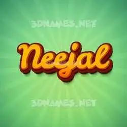 neejal in Green Rays style - 3D name wallpaper