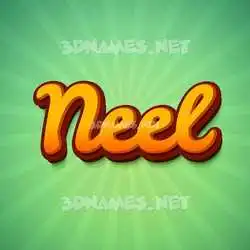 neel in Green Rays style - 3D name wallpaper
