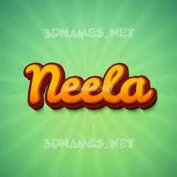 neela in Green Rays style - 3D name wallpaper