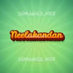 neelakandan in Green Rays style - 3D name wallpaper