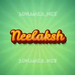 neelaksh in Green Rays style - 3D name wallpaper