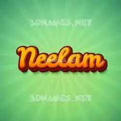 neelam in Green Rays style - 3D name wallpaper