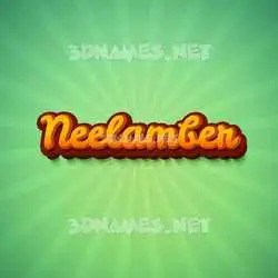 neelamber in Green Rays style - 3D name wallpaper