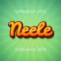 neele in Green Rays style - 3D name wallpaper