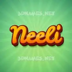 neeli in Green Rays style - 3D name wallpaper