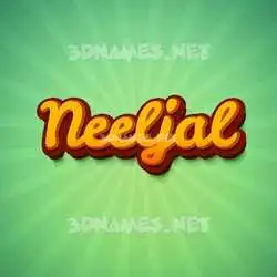neeljal in Green Rays style - 3D name wallpaper