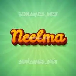neelma in Green Rays style - 3D name wallpaper