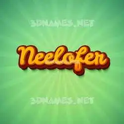 neelofer in Green Rays style - 3D name wallpaper