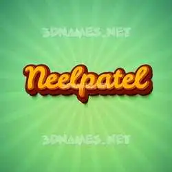 neelpatel in Green Rays style - 3D name wallpaper