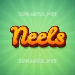 neels in Green Rays style - 3D name wallpaper