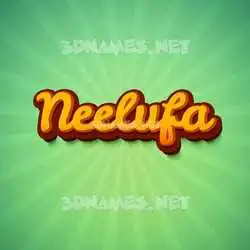neelufa in Green Rays style - 3D name wallpaper