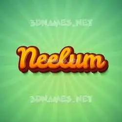 neelum in Green Rays style - 3D name wallpaper