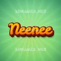 neenee in Green Rays style - 3D name wallpaper