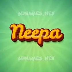 neepa in Green Rays style - 3D name wallpaper