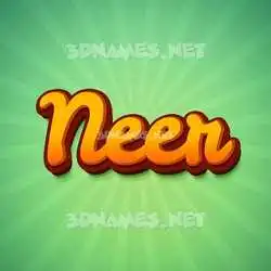 neer in Green Rays style - 3D name wallpaper
