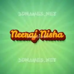 neeraj nisha in Green Rays style - 3D name wallpaper