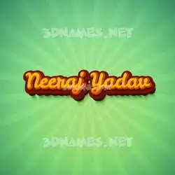 neeraj yadav in Green Rays style - 3D name wallpaper