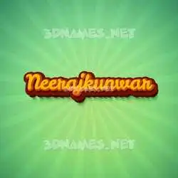 neerajkunwar in Green Rays style - 3D name wallpaper