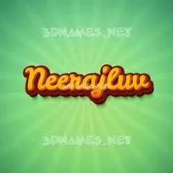 neerajluv in Green Rays style - 3D name wallpaper