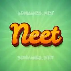 neet in Green Rays style - 3D name wallpaper