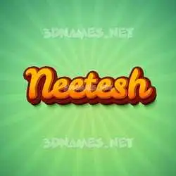 neetesh in Green Rays style - 3D name wallpaper