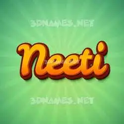 neeti in Green Rays style - 3D name wallpaper