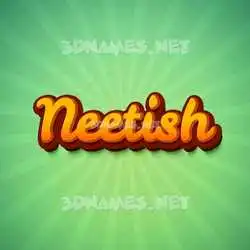 neetish in Green Rays style - 3D name wallpaper