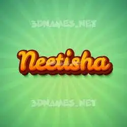 neetisha in Green Rays style - 3D name wallpaper