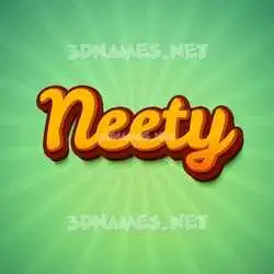 neety in Green Rays style - 3D name wallpaper