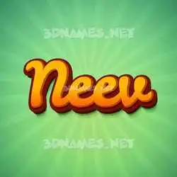 neev in Green Rays style - 3D name wallpaper