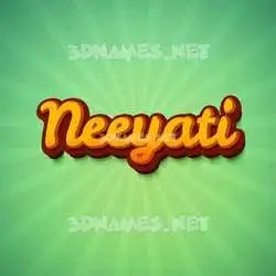 neeyati in Green Rays style - 3D name wallpaper