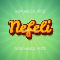 nefeli in Green Rays style - 3D name wallpaper