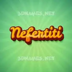 nefertiti in Green Rays style - 3D name wallpaper