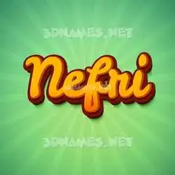 nefri in Green Rays style - 3D name wallpaper