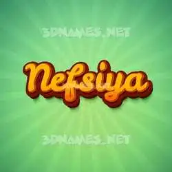 nefsiya in Green Rays style - 3D name wallpaper