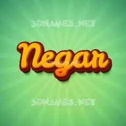 negar in Green Rays style - 3D name wallpaper