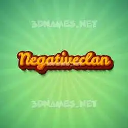 negativeclan in Green Rays style - 3D name wallpaper