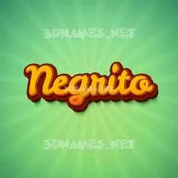 negrito in Green Rays style - 3D name wallpaper