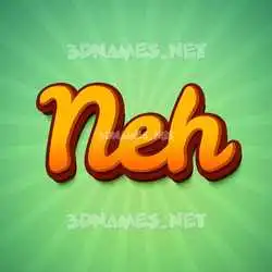neh in Green Rays style - 3D name wallpaper
