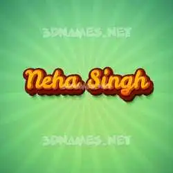 neha singh in Green Rays style - 3D name wallpaper