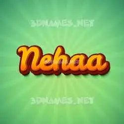 nehaa in Green Rays style - 3D name wallpaper