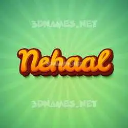 nehaal in Green Rays style - 3D name wallpaper
