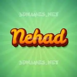 nehad in Green Rays style - 3D name wallpaper