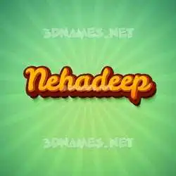 nehadeep in Green Rays style - 3D name wallpaper