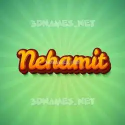 nehamit in Green Rays style - 3D name wallpaper