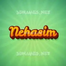 nehasim in Green Rays style - 3D name wallpaper