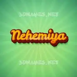 nehemiya in Green Rays style - 3D name wallpaper