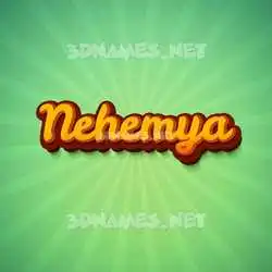 nehemya in Green Rays style - 3D name wallpaper