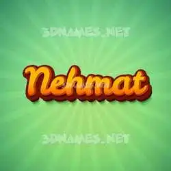 nehmat in Green Rays style - 3D name wallpaper