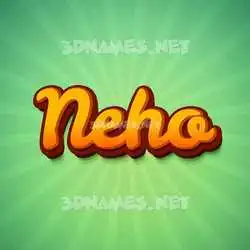 neho in Green Rays style - 3D name wallpaper